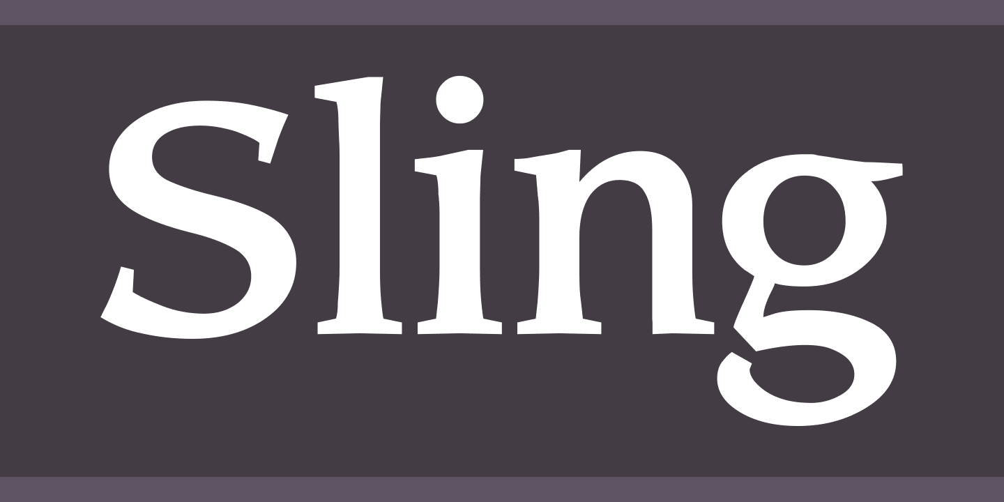 Beispiel einer Sling Regular-Schriftart